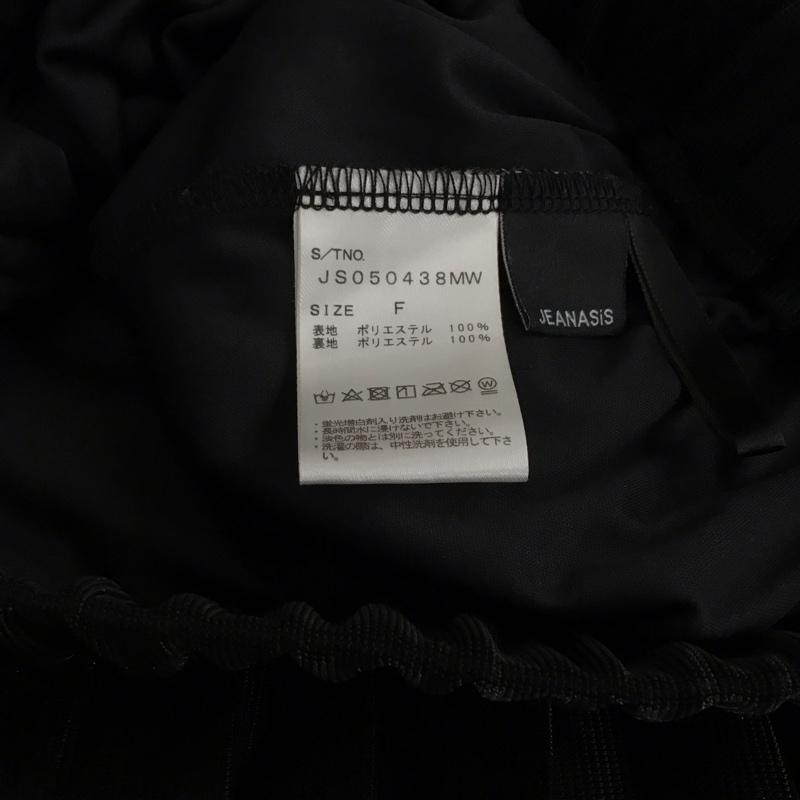 ジーナシス JEANASIS スカート ロングスカート JS050438MW シアーシャイニープリーツスカート FREE 無地 黒 / ブラック / black レディース USED 古着 中古 10159519