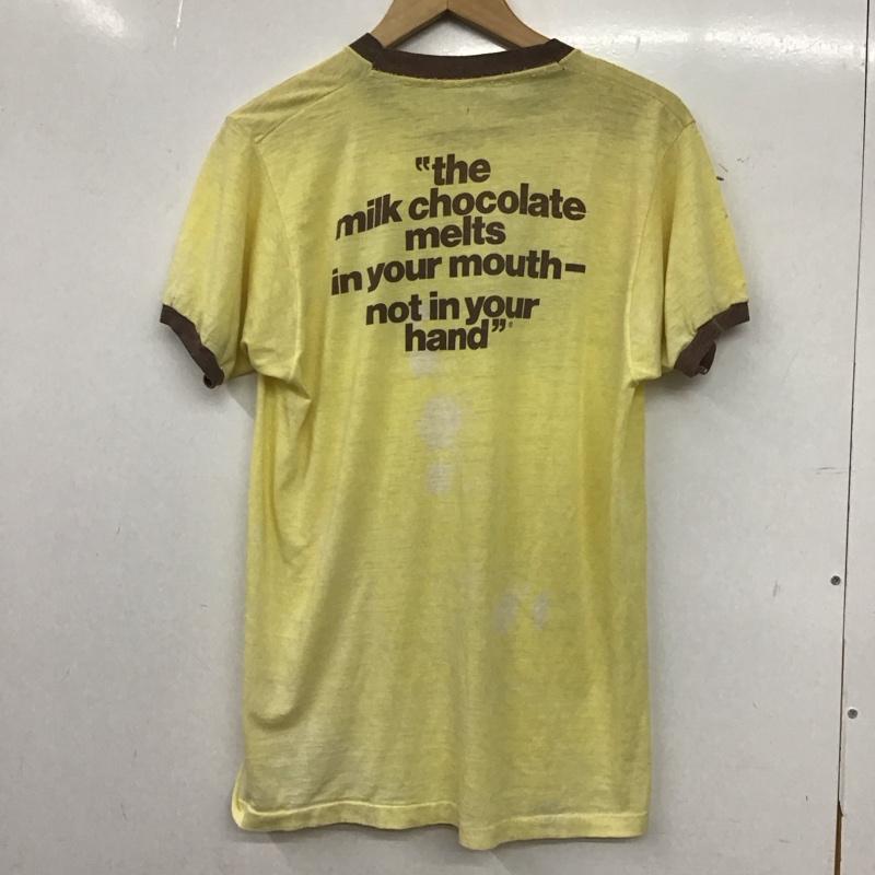 古着 USED Tシャツ 半袖 半袖カットソー プリントTシャツ クルーネックカットソー ロゴ、文字 黄 / イエロー / yellow メンズ USED 古着 中古 10159520