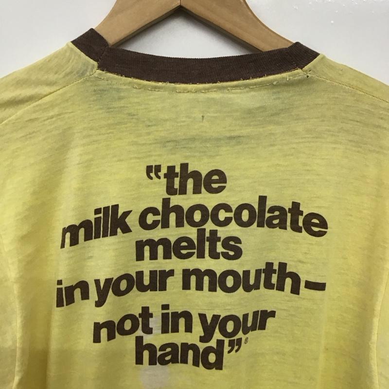 古着 USED Tシャツ 半袖 半袖カットソー プリントTシャツ クルーネックカットソー ロゴ、文字 黄 / イエロー / yellow メンズ USED 古着 中古 10159520