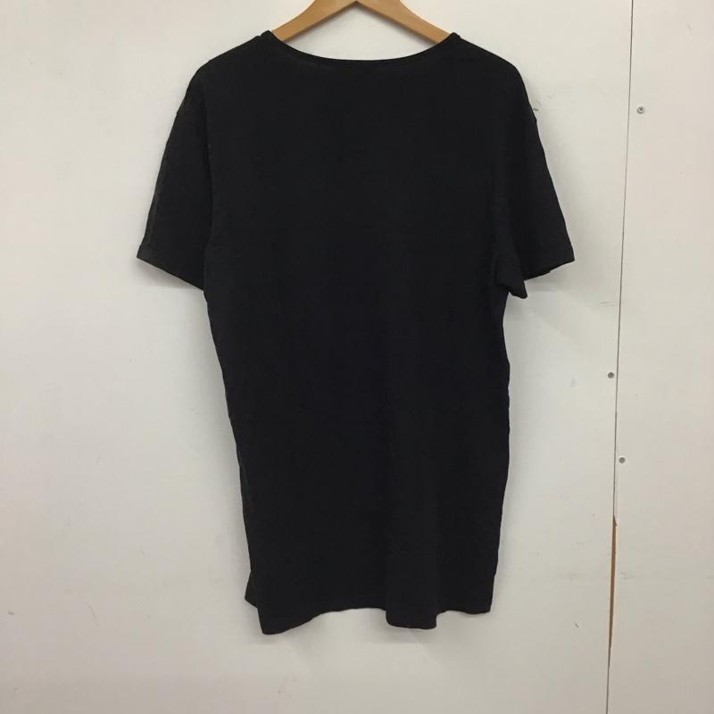ヴェルサーチ VERSACE Tシャツ 半袖 半袖カットソー プリントTシャツ クルーネックカットソー 8 ロゴ、文字 黒 / ブラック / black メンズ USED 古着 中古 10159522