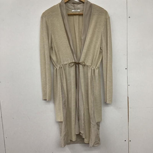 モラビト MORABITO ワンピース ひざ丈スカート 2103-52116 ガウン 長袖 40 無地 アイボリー / アイボリー / レディース USED 古着 中古 10159526