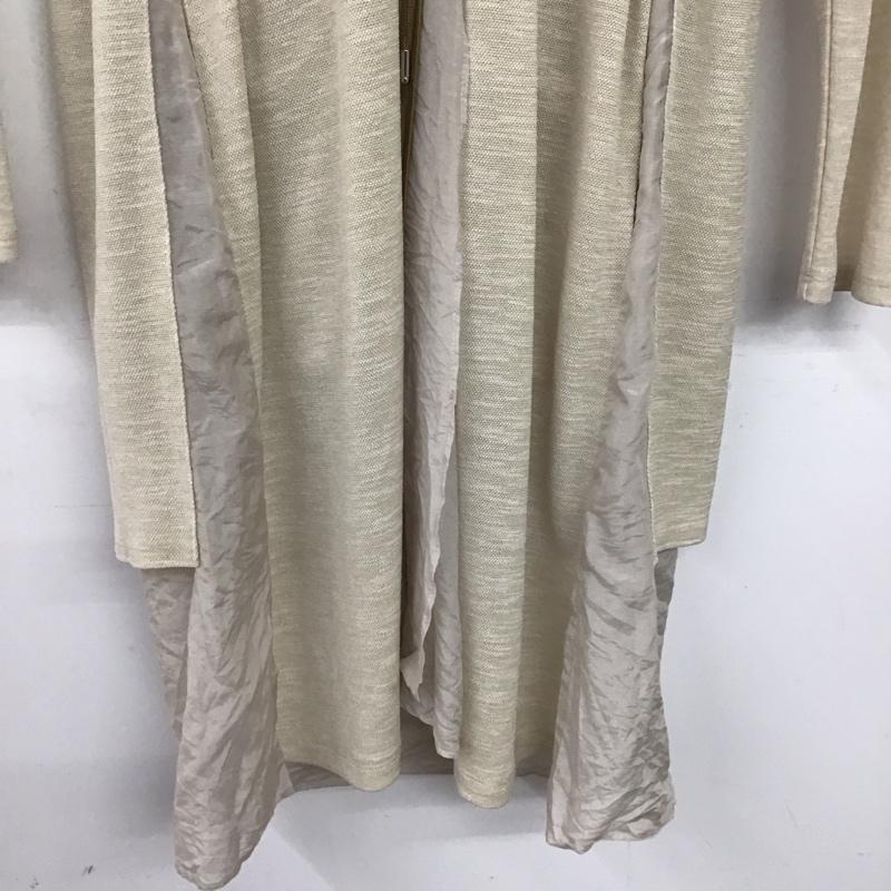 モラビト MORABITO ワンピース ひざ丈スカート 2103-52116 ガウン 長袖 40 無地 アイボリー / アイボリー / レディース USED 古着 中古 10159526