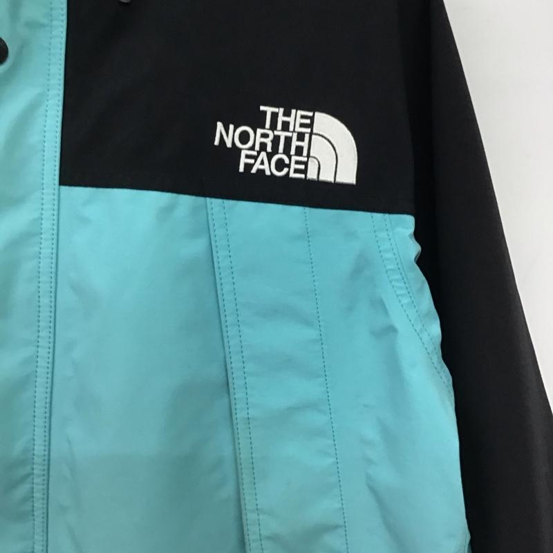 ザノースフェイス THE NORTH FACE ジャケット、上着 ジャンパー、ブルゾン np11834 マウンテンライトジャケット ジップアップジャケット L ロゴ、文字 黒 / ブラック / black X 水色 / ライトブルー / メンズ USED 古着 中古 10159527