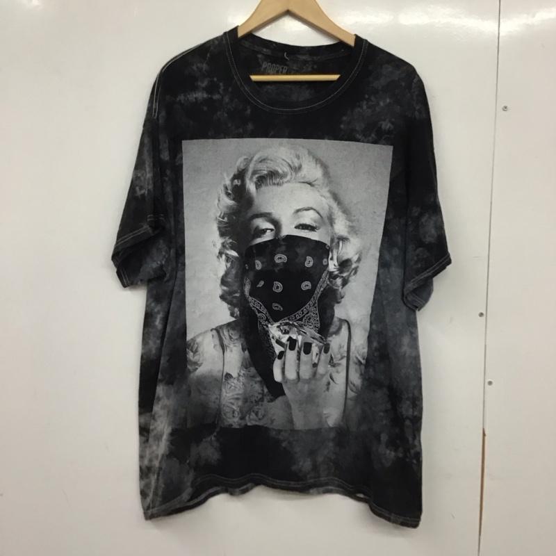 プロパーティーズ PROPERTEES Tシャツ 半袖 半袖カットソー プリントTシャツ クルーネックカットソー XL プリント ダークグレー / ダークグレー / メンズ USED 古着 中古 10159531
