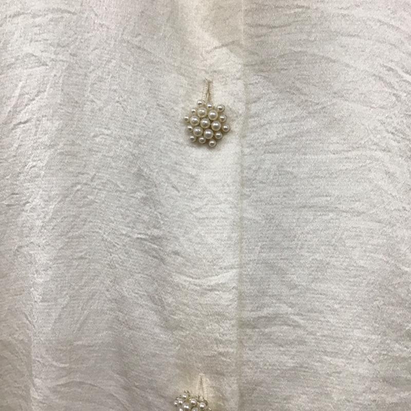 ザラ ZARA シャツ、ブラウス 長袖 2072 478 712 リボンタイ M 無地 アイボリー / アイボリー / レディース USED 古着 中古 10159532