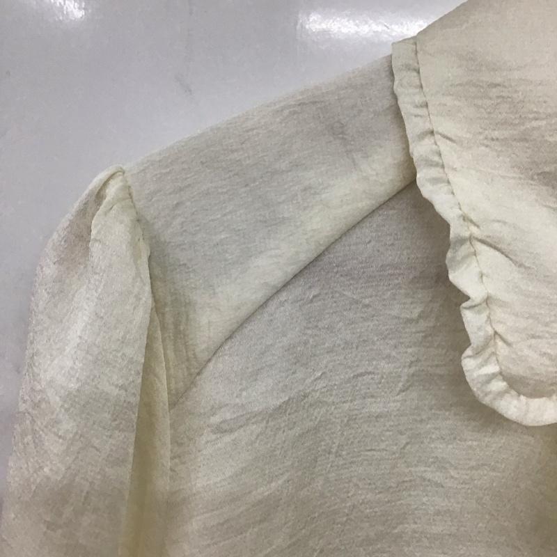 ザラ ZARA シャツ、ブラウス 長袖 2072 478 712 リボンタイ M 無地 アイボリー / アイボリー / レディース USED 古着 中古 10159532