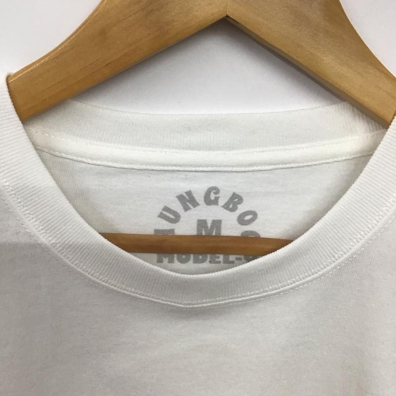 ハングボグ HUNGBOG Tシャツ 半袖 半袖カットソー プリントTシャツ クルーネックカットソー M ロゴ、文字 白 / ホワイト / white メンズ USED 古着 中古 10159534