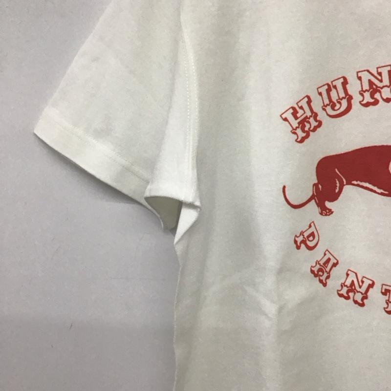ハングボグ HUNGBOG Tシャツ 半袖 半袖カットソー プリントTシャツ クルーネックカットソー M ロゴ、文字 白 / ホワイト / white メンズ USED 古着 中古 10159534