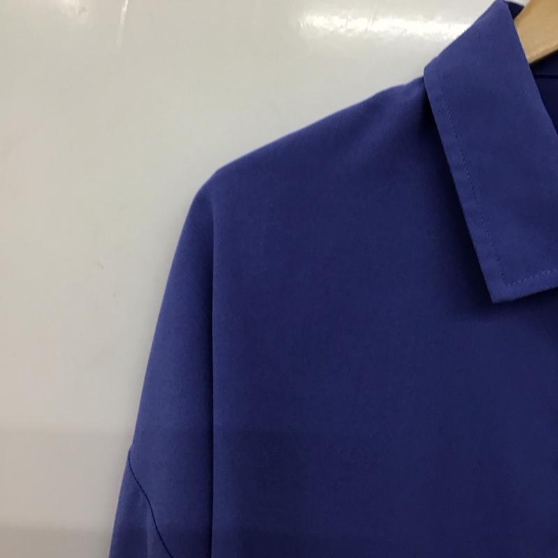 アズールバイマウジー AZUL BY MOUSSY シャツ、ブラウス 長袖 250BSA30-407C ジョーゼットオーバーシャツ FREE 無地 青 / ブルー / blue レディース USED 古着 中古 10159535