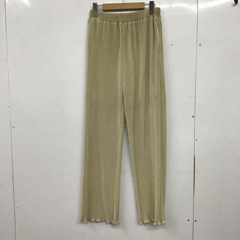 ローリーズファーム LOWRYS FARM ボトムス ボトムス LF521037AD シャイニープリーツメローパンツ イージーパンツ FREE 無地 アイボリー / アイボリー / レディース USED 古着 中古 10159539