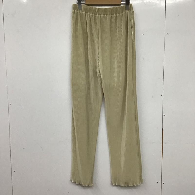 ローリーズファーム LOWRYS FARM ボトムス ボトムス LF521037AD シャイニープリーツメローパンツ イージーパンツ FREE 無地 アイボリー / アイボリー / レディース USED 古着 中古 10159539