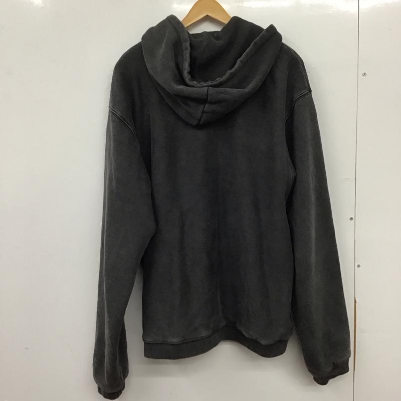 ステューシー STUSSY パーカー 長袖 ジップアップパーカー 長袖パーカー カジュアルジャケット L ロゴ、文字 ダークグレー / ダークグレー / メンズ USED 古着 中古 10159540