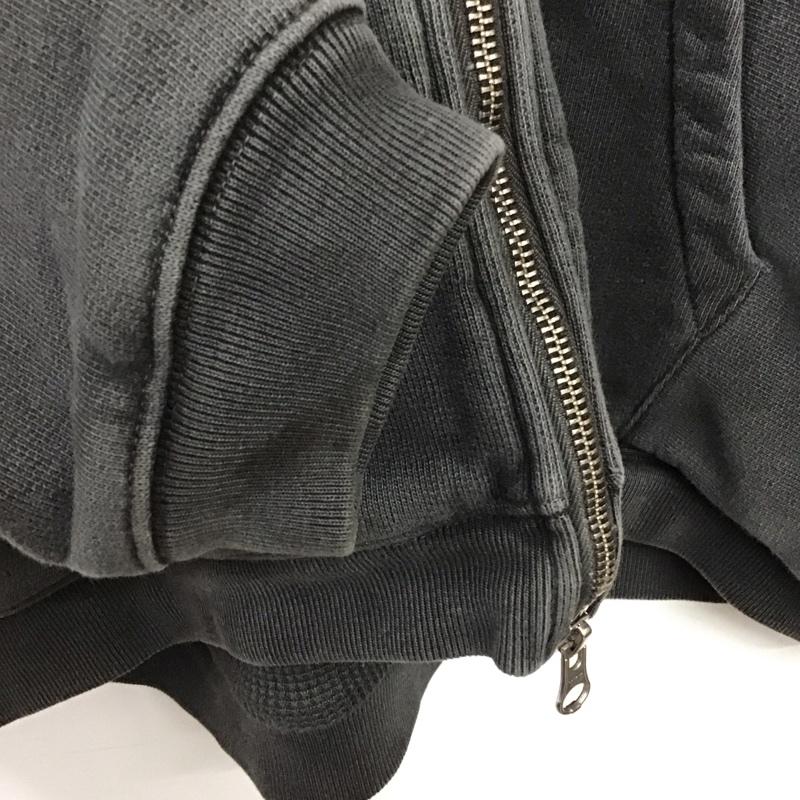 ステューシー STUSSY パーカー 長袖 ジップアップパーカー 長袖パーカー カジュアルジャケット L ロゴ、文字 ダークグレー / ダークグレー / メンズ USED 古着 中古 10159540