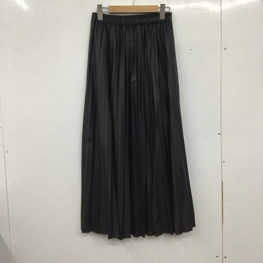 ニコアンド niko and... スカート ロングスカート NKN36523FL フェイクレザープリーツ L 無地 黒 / ブラック / black レディース USED 古着 中古 10159542