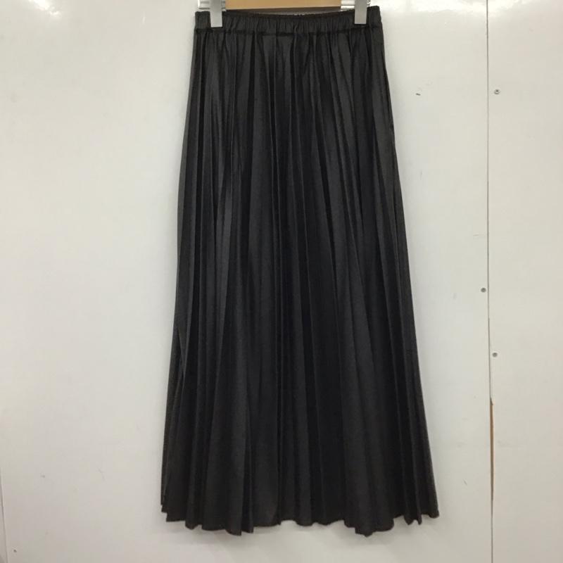 ニコアンド niko and... スカート ロングスカート NKN36523FL フェイクレザープリーツ L 無地 黒 / ブラック / black レディース USED 古着 中古 10159542