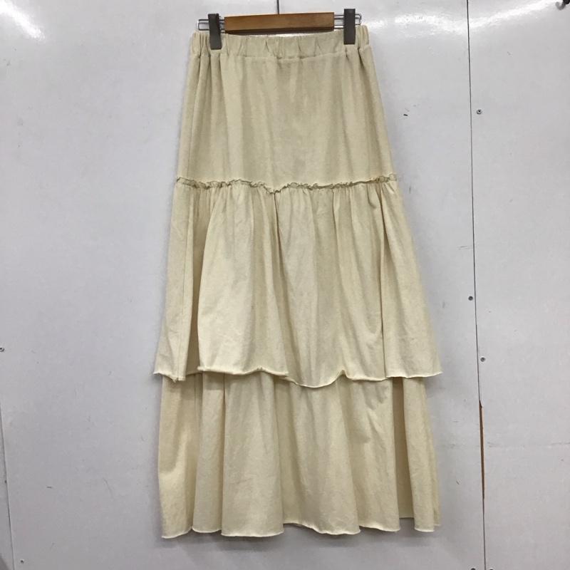 ローリーズファーム LOWRYS FARM スカート ロングスカート LF524019CF ティアードスカート FREE 無地 アイボリー / アイボリー / レディース USED 古着 中古 10159543