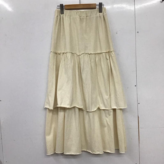 ローリーズファーム LOWRYS FARM スカート ロングスカート LF524019CF ティアードスカート FREE 無地 アイボリー / アイボリー / レディース USED 古着 中古 10159543