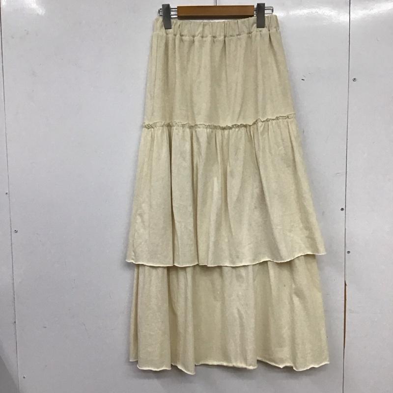 ローリーズファーム LOWRYS FARM スカート ロングスカート LF524019CF ティアードスカート FREE 無地 アイボリー / アイボリー / レディース USED 古着 中古 10159543