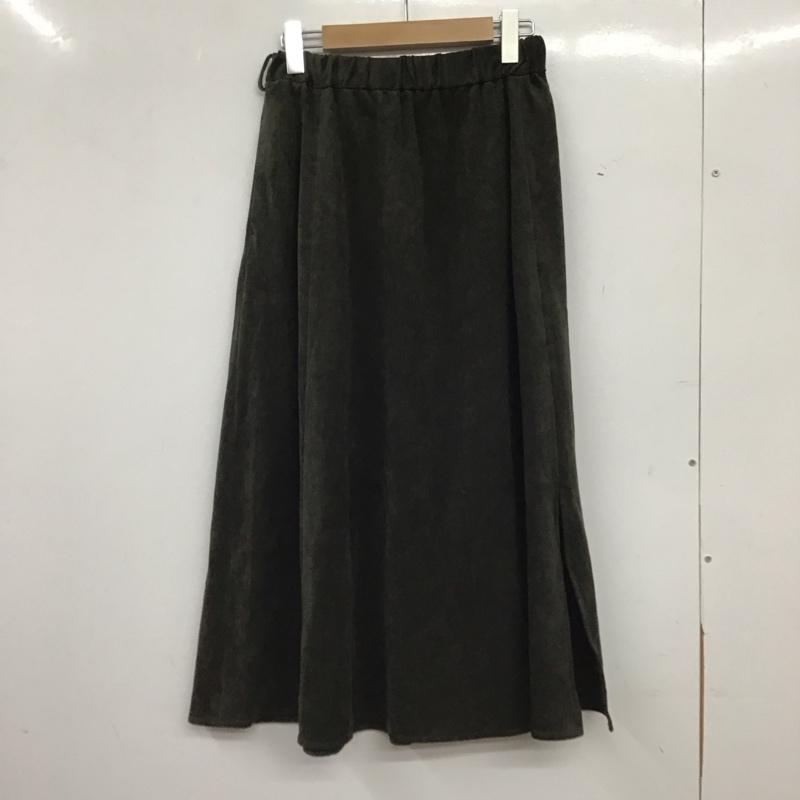 ジーナシス JEANASIS スカート ロングスカート JS050205AD フレアスカート FREE 無地 カーキ / カーキ / khaki レディース USED 古着 中古 10159545