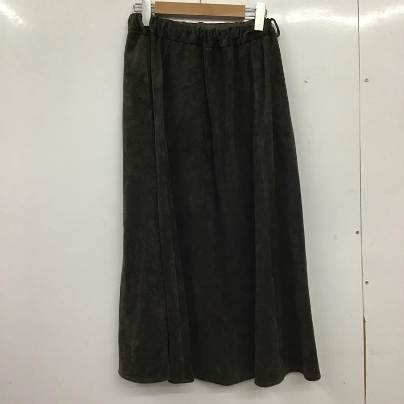 ジーナシス JEANASIS スカート ロングスカート JS050205AD フレアスカート FREE 無地 カーキ / カーキ / khaki レディース USED 古着 中古 10159545