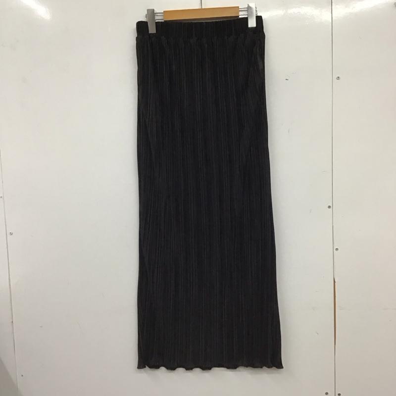 ローリーズファーム LOWRYS FARM スカート ロングスカート LF521005TS プリーツメロータイトスカート FT FREE 無地 黒 / ブラック / black レディース USED 古着 中古 10159547