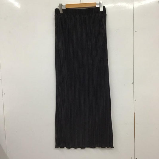 ローリーズファーム LOWRYS FARM スカート ロングスカート LF521005TS プリーツメロータイトスカート FT FREE 無地 黒 / ブラック / black レディース USED 古着 中古 10159547