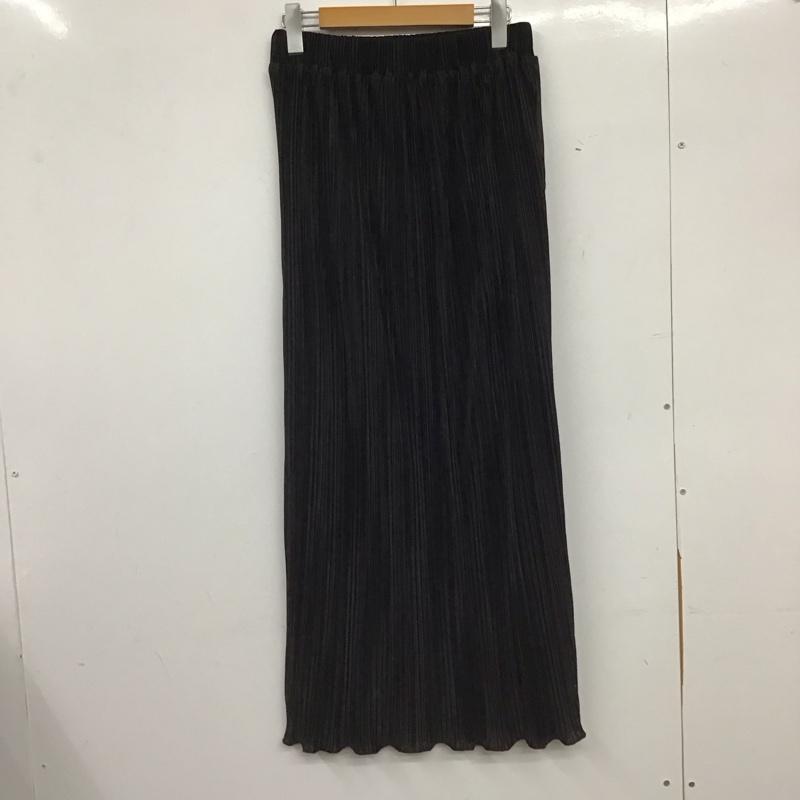 ローリーズファーム LOWRYS FARM スカート ロングスカート LF521005TS プリーツメロータイトスカート FT FREE 無地 黒 / ブラック / black レディース USED 古着 中古 10159547