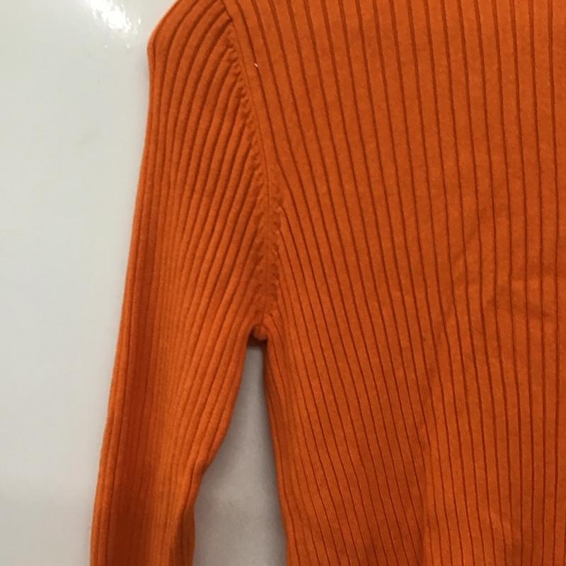 ザラ ZARA ニット、セーター 長袖 3471 100 615 リブ タートルネック L 無地 橙 / オレンジ / orange レディース USED 古着 中古 10159548