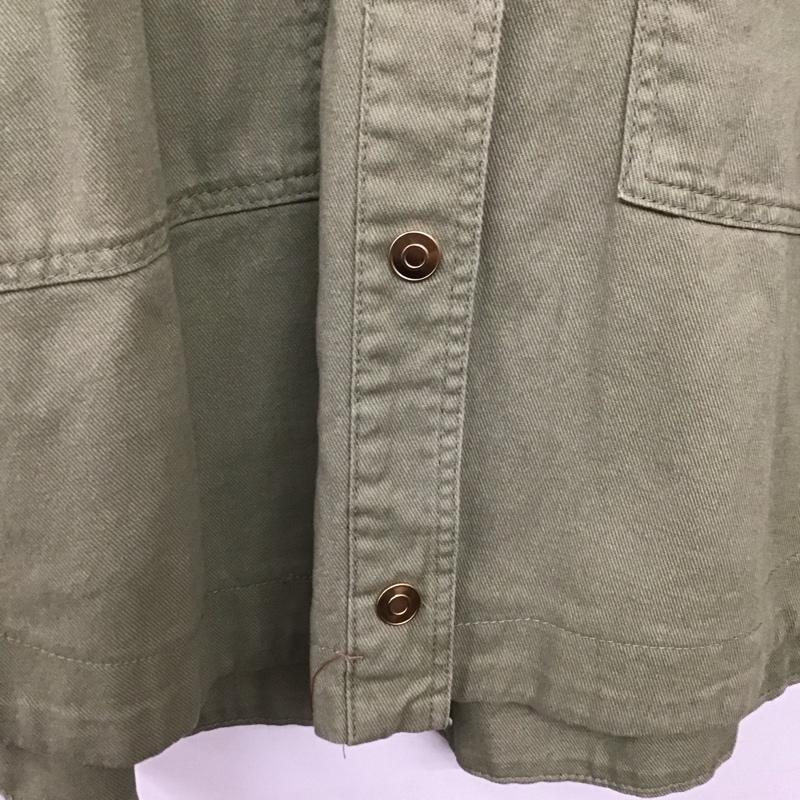 ザラ ZARA シャツ、ブラウス 長袖 6073 041 506 胸ポケット M 無地 カーキ / カーキ / khaki レディース USED 古着 中古 10159549