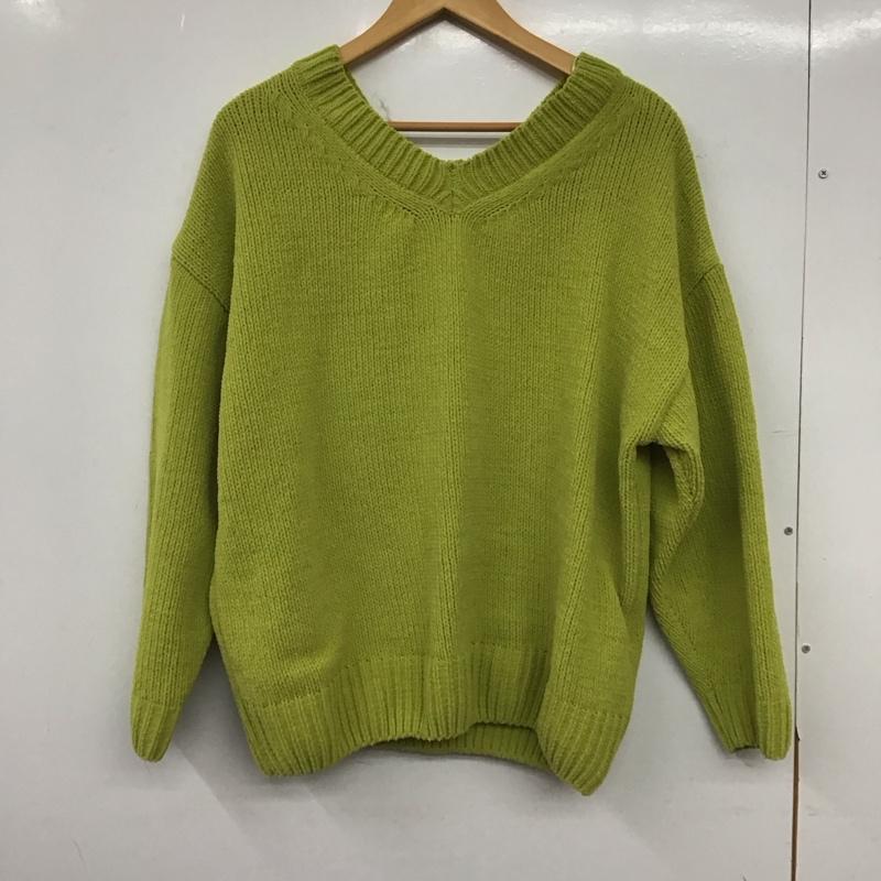 アズールバイマウジー AZUL BY MOUSSY ニット、セーター 長袖 250GAB70-091B-1 モールヤーン2ウェイシンプルニットトップス FREE 無地 薄緑 / ライトグリーン / レディース USED 古着 中古 10159550