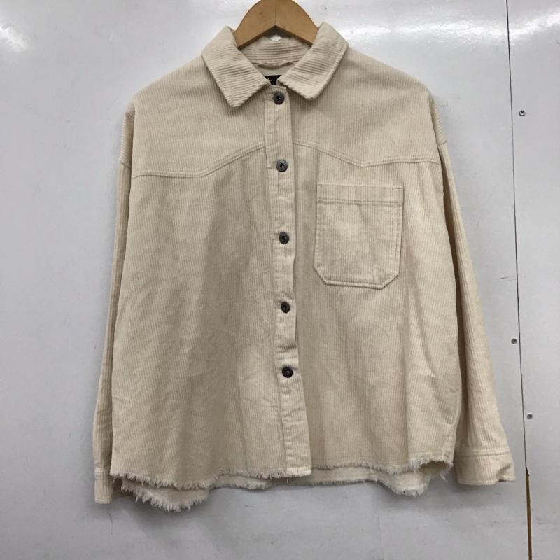 ザラ ZARA ジャケット、上着 ジャケット、ブレザー 8372 289 712 コーデュロイジャケット L 無地 アイボリー / アイボリー / レディース USED 古着 中古 10159551