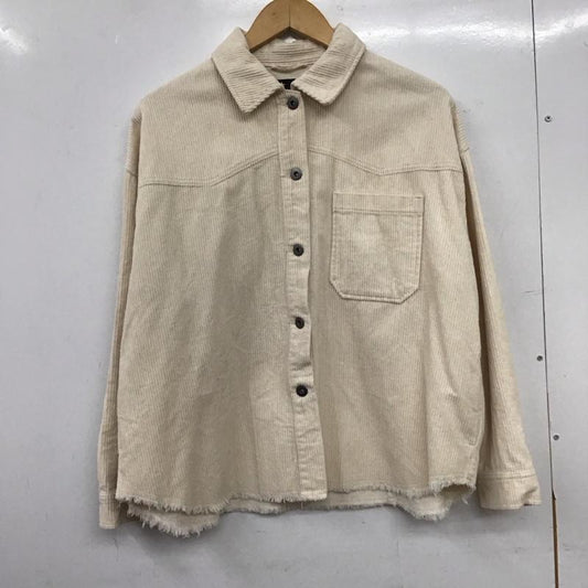 ザラ ZARA ジャケット、上着 ジャケット、ブレザー 8372 289 712 コーデュロイジャケット L 無地 アイボリー / アイボリー / レディース USED 古着 中古 10159551