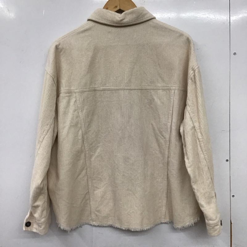 ザラ ZARA ジャケット、上着 ジャケット、ブレザー 8372 289 712 コーデュロイジャケット L 無地 アイボリー / アイボリー / レディース USED 古着 中古 10159551