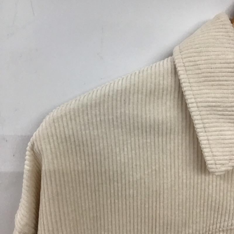 ザラ ZARA ジャケット、上着 ジャケット、ブレザー 8372 289 712 コーデュロイジャケット L 無地 アイボリー / アイボリー / レディース USED 古着 中古 10159551
