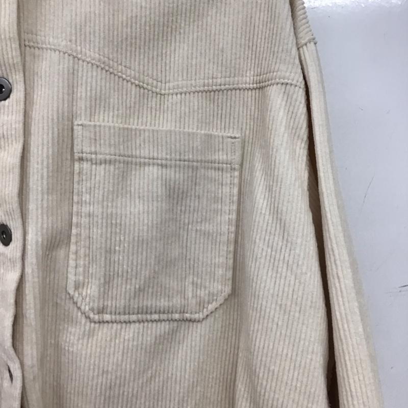 ザラ ZARA ジャケット、上着 ジャケット、ブレザー 8372 289 712 コーデュロイジャケット L 無地 アイボリー / アイボリー / レディース USED 古着 中古 10159551