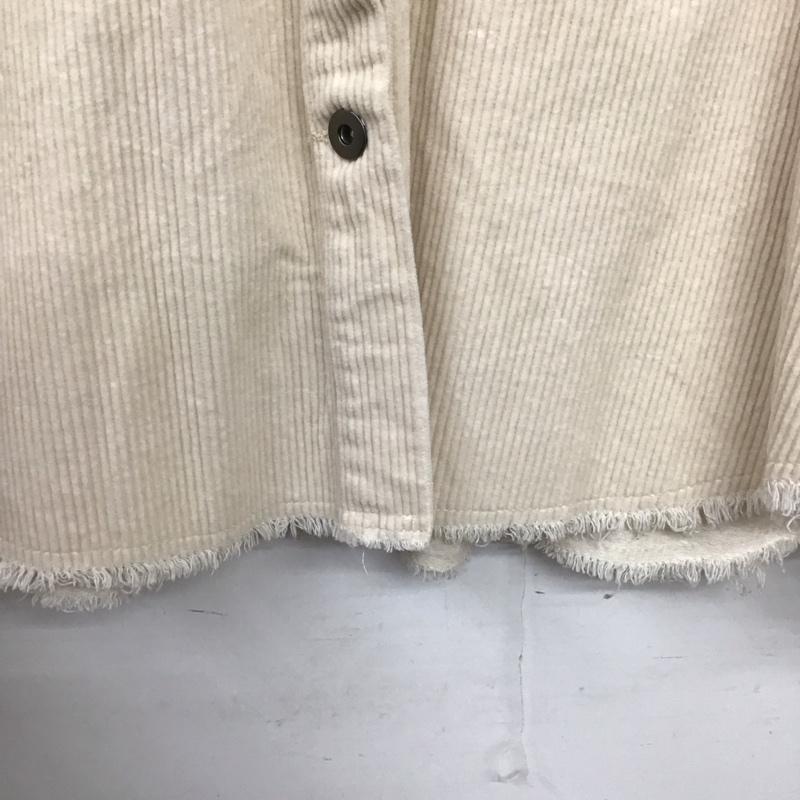 ザラ ZARA ジャケット、上着 ジャケット、ブレザー 8372 289 712 コーデュロイジャケット L 無地 アイボリー / アイボリー / レディース USED 古着 中古 10159551