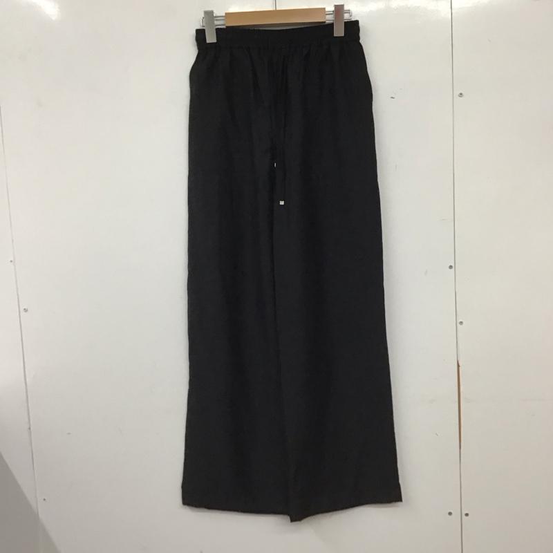 ローリーズファーム LOWRYS FARM ボトムス ボトムス LF523008TK ワイドイージーパンツ FREE 無地 黒 / ブラック / black レディース USED 古着 中古 10159552