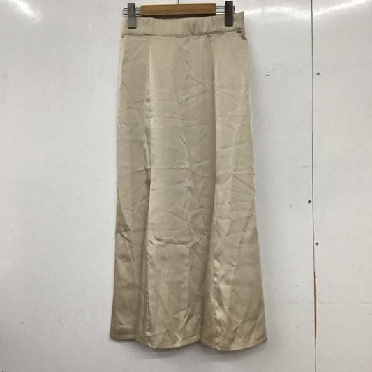 アズールバイマウジー AZUL BY MOUSSY スカート ロングスカート 250GAT31-036F サテンフレアスカート M 無地 アイボリー / アイボリー / レディース USED 古着 中古 10159553