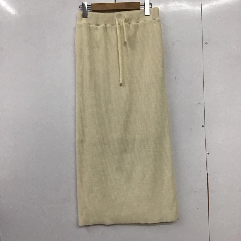 ローリーズファーム LOWRYS FARM スカート ロングスカート リブスカート FREE 無地 オフホワイト / オフホワイト / レディース USED 古着 中古 10159555