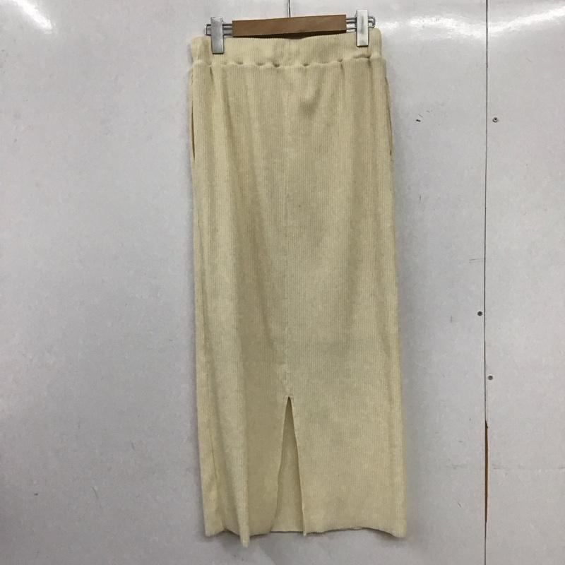ローリーズファーム LOWRYS FARM スカート ロングスカート リブスカート FREE 無地 オフホワイト / オフホワイト / レディース USED 古着 中古 10159555