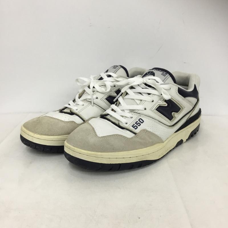 ニューバランス New Balance スニーカー スニーカー BB550WA1 US10.5 US：10.5 ロゴ、文字 白 / ホワイト / white X 灰 / グレー / gray X 紺 / ネイビー / navy メンズ USED 古着 中古 10159560