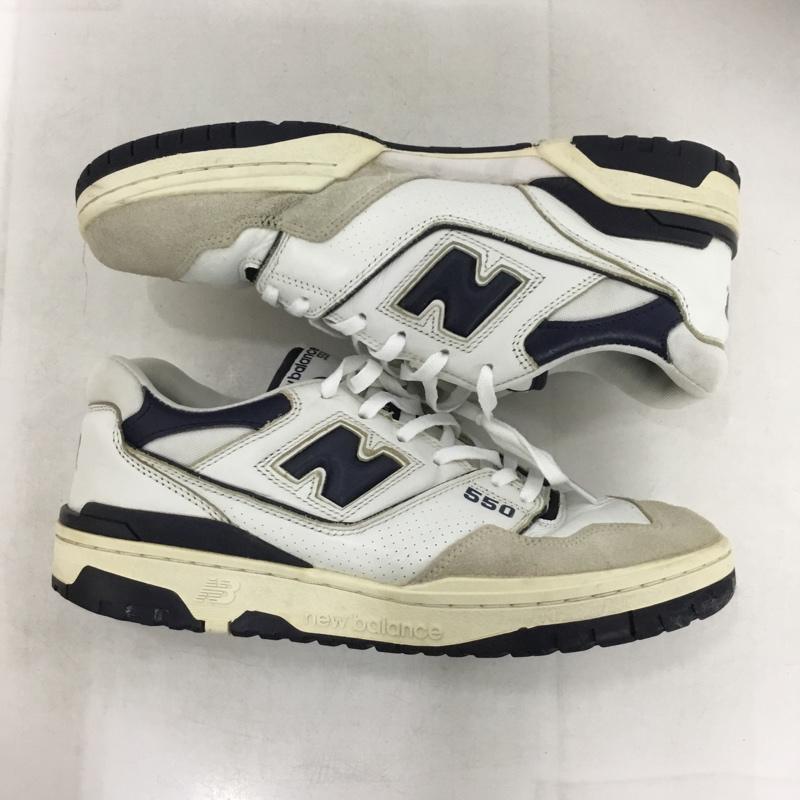 ニューバランス New Balance スニーカー スニーカー BB550WA1 US10.5 US：10.5 ロゴ、文字 白 / ホワイト / white X 灰 / グレー / gray X 紺 / ネイビー / navy メンズ USED 古着 中古 10159560
