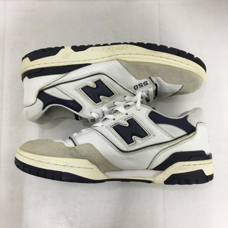 ニューバランス New Balance スニーカー スニーカー BB550WA1 US10.5 US：10.5 ロゴ、文字 白 / ホワイト / white X 灰 / グレー / gray X 紺 / ネイビー / navy メンズ USED 古着 中古 10159560