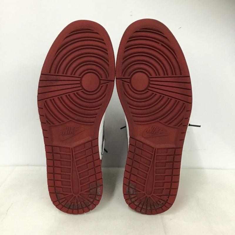 ナイキ NIKE スニーカー スニーカー 555088-125 AIR JORDAN 1 RETRO HIGH OG 28cm 28.0cm ロゴ、文字 黒 / ブラック / black X 白 / ホワイト / white X 赤 / レッド / red メンズ USED 古着 中古 10159561