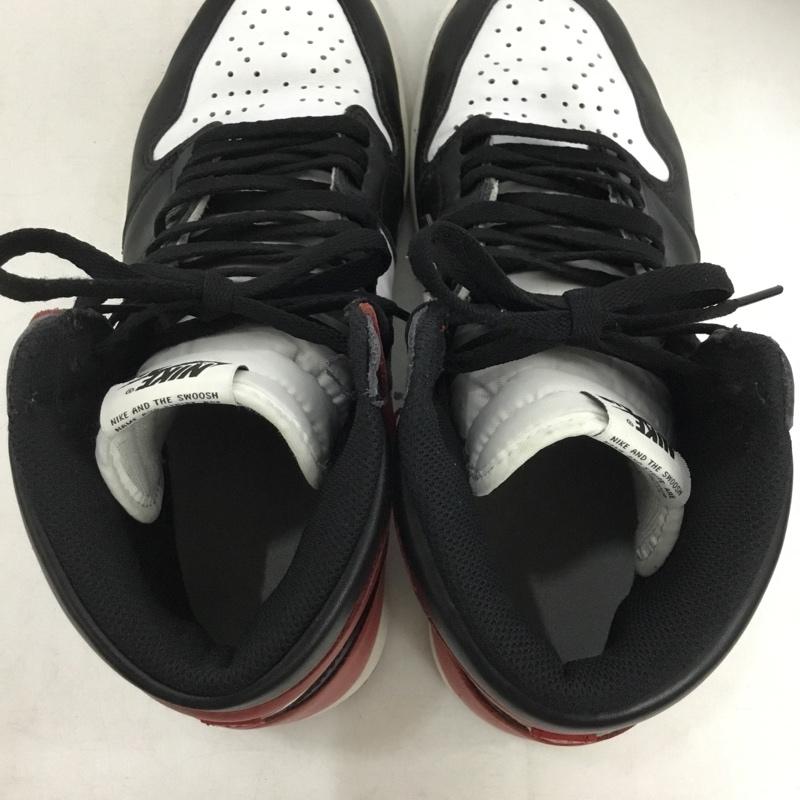ナイキ NIKE スニーカー スニーカー 555088-125 AIR JORDAN 1 RETRO HIGH OG 28cm 28.0cm ロゴ、文字 黒 / ブラック / black X 白 / ホワイト / white X 赤 / レッド / red メンズ USED 古着 中古 10159561