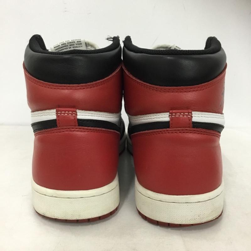 ナイキ NIKE スニーカー スニーカー 555088-125 AIR JORDAN 1 RETRO HIGH OG 28cm 28.0cm ロゴ、文字 黒 / ブラック / black X 白 / ホワイト / white X 赤 / レッド / red メンズ USED 古着 中古 10159561
