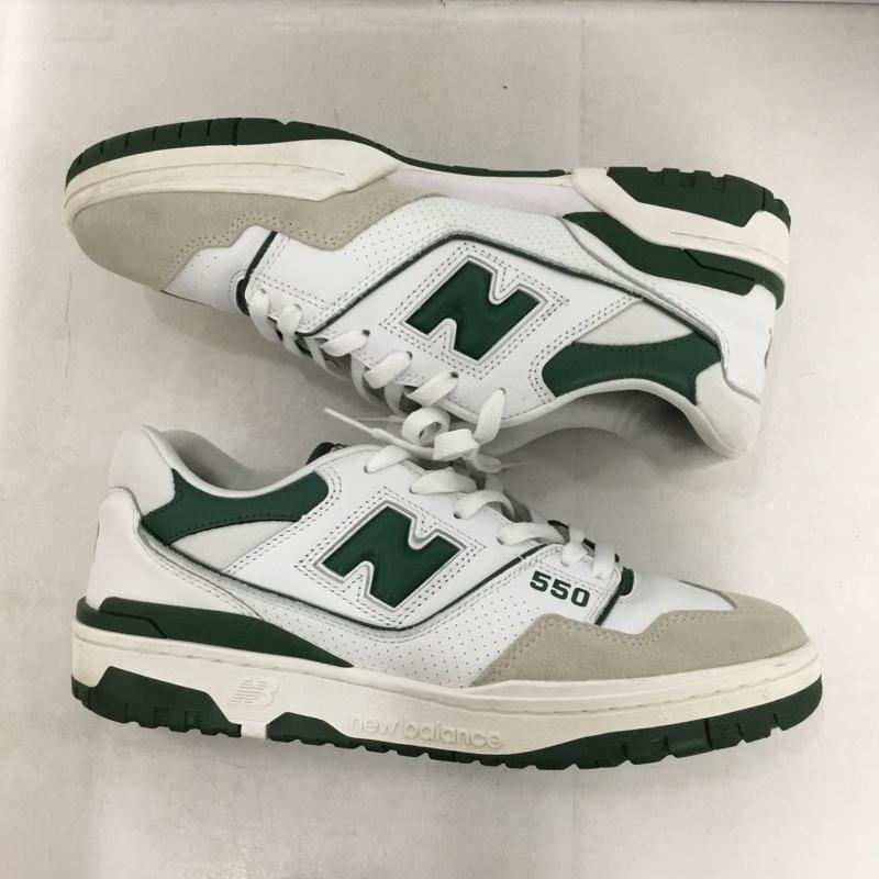 ニューバランス New Balance スニーカー スニーカー BB550WT1 28.5cm 28.5cm ロゴ、文字 白 / ホワイト / white X 灰 / グレー / gray X 緑 / グリーン / green メンズ USED 古着 中古 10159562