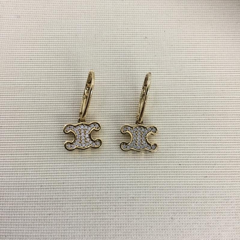 セリーヌ CELINE アクセサリー ピアス トリオンフチャーム 両耳用 無地 金 / ゴールド / gold color レディース USED 古着 中古 10159565