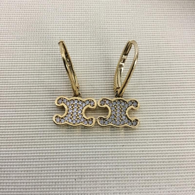 セリーヌ CELINE アクセサリー ピアス トリオンフチャーム 両耳用 無地 金 / ゴールド / gold color レディース USED 古着 中古 10159565