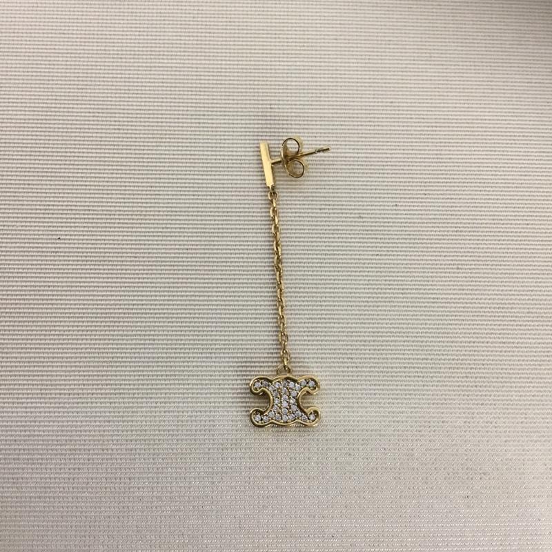 セリーヌ CELINE アクセサリー ピアス トリオンフ チェーン 無地 金 / ゴールド / gold color レディース USED 古着 中古 10159567